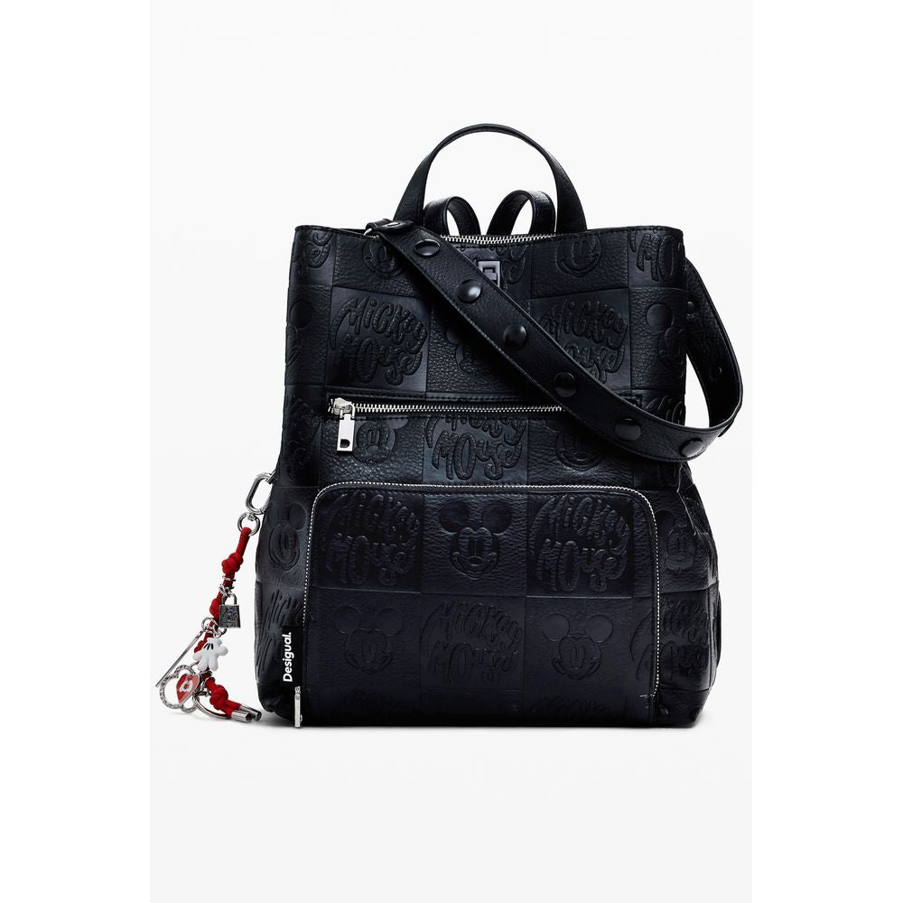 Desigual Schwarzer Polyethylen-Rucksack