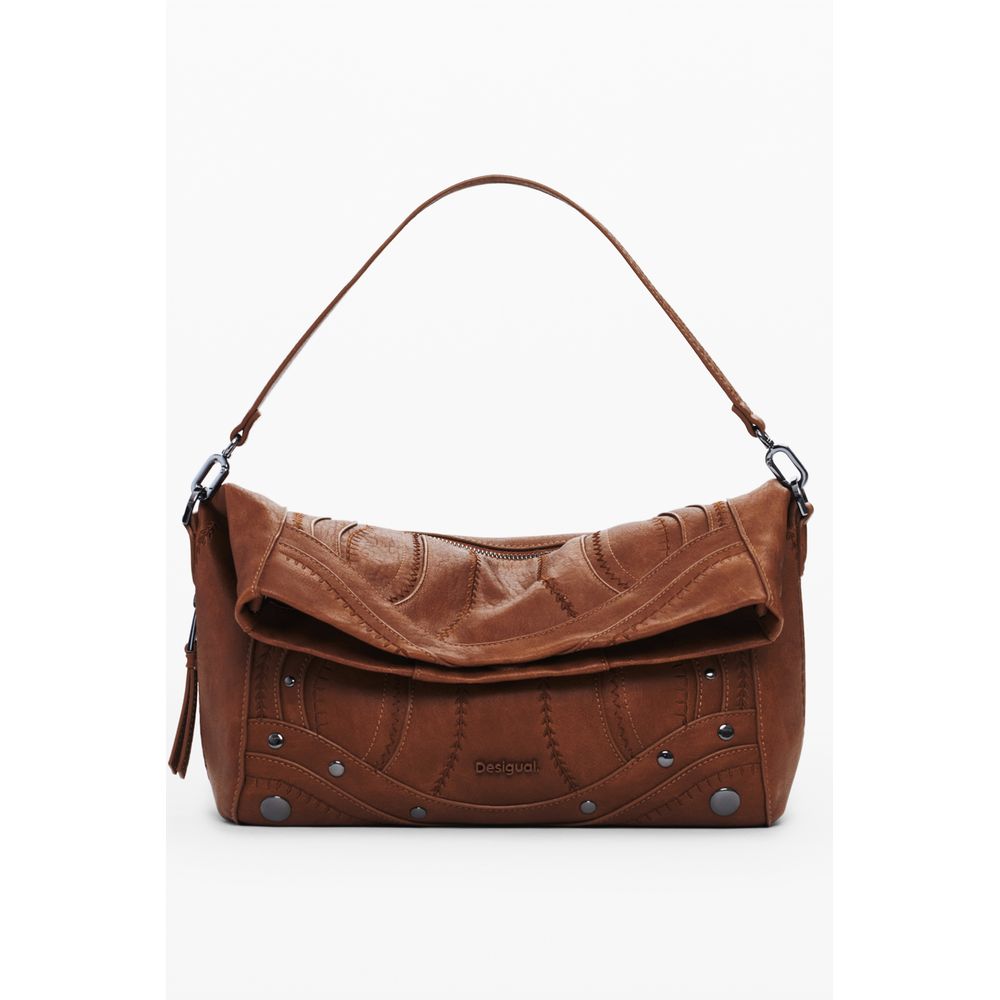 Desigual Braune Polyethylen-Handtasche