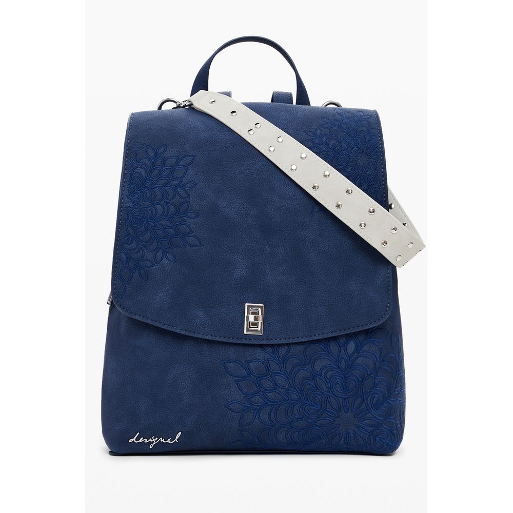 Desigual Blauer Polyethylen-Rucksack