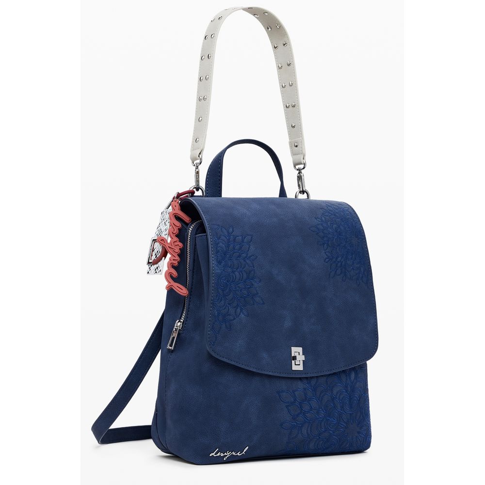 Desigual Blauer Polyethylen-Rucksack