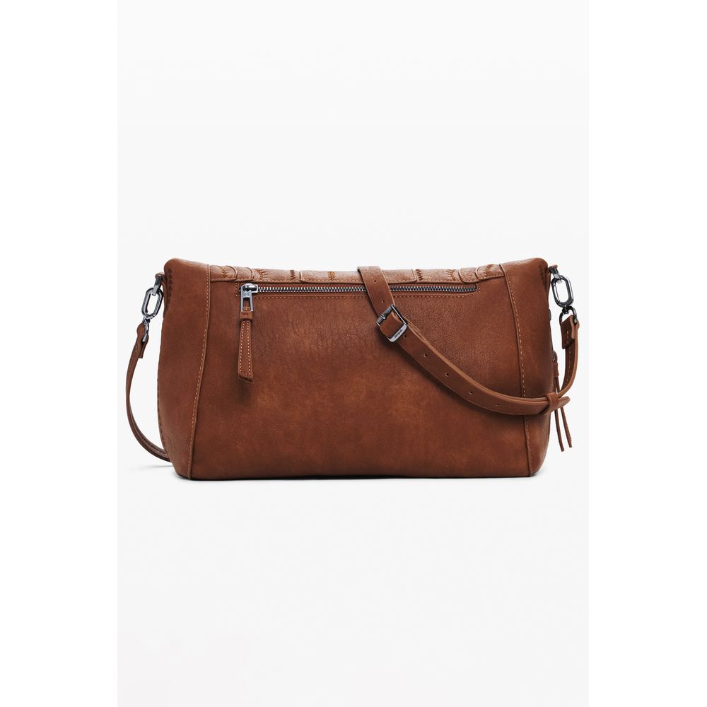 Desigual Braune Polyethylen-Handtasche