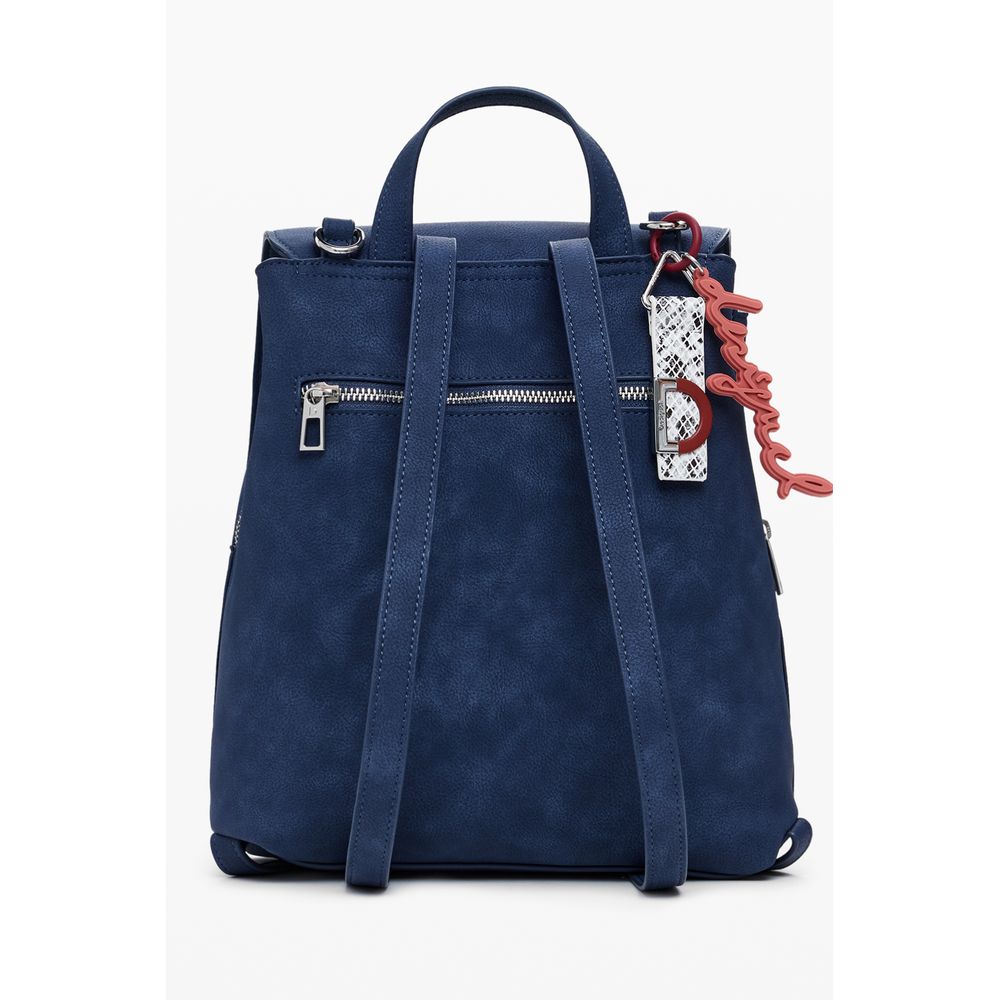 Desigual Blauer Polyethylen-Rucksack