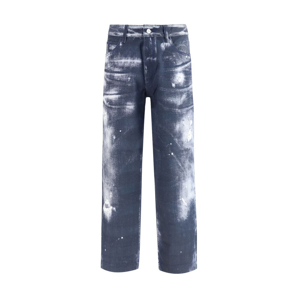 Emporio Armani Hosen mit Denim-Druck