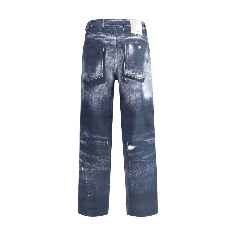 Emporio Armani Hosen mit Denim-Druck