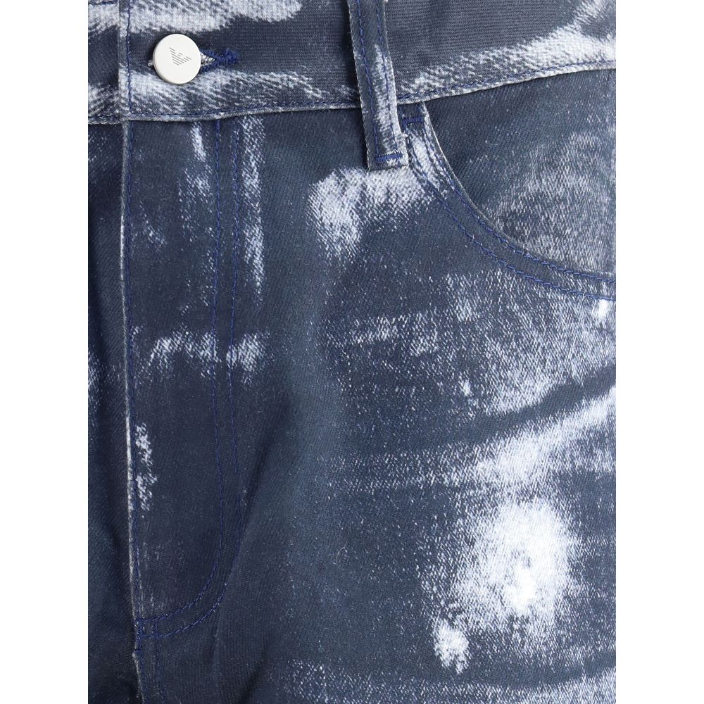 Emporio Armani Hosen mit Denim-Druck