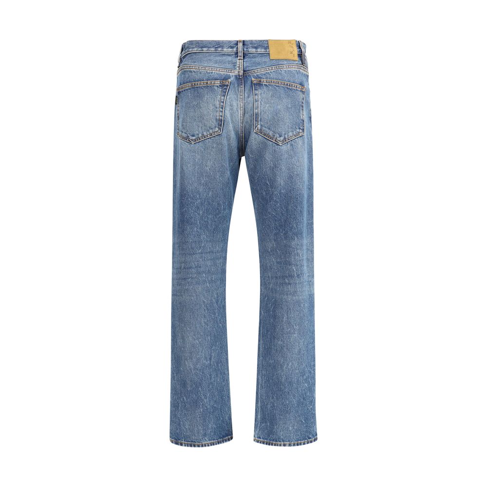 Haikure Gerade geschnittene Jeans aus blauem Baumwoll-Denim