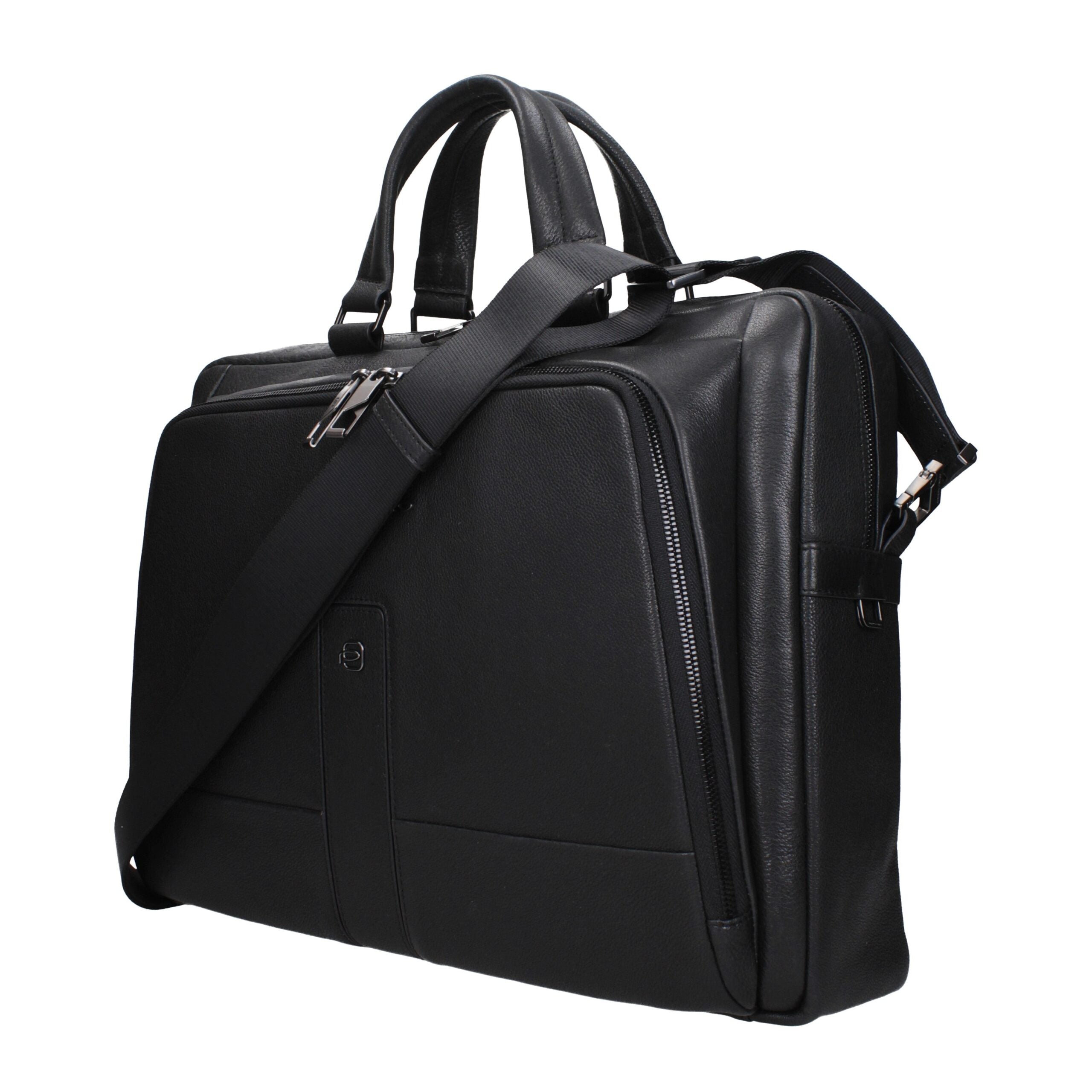 Piquadro Schwarze Ledertasche für Business und Laptop