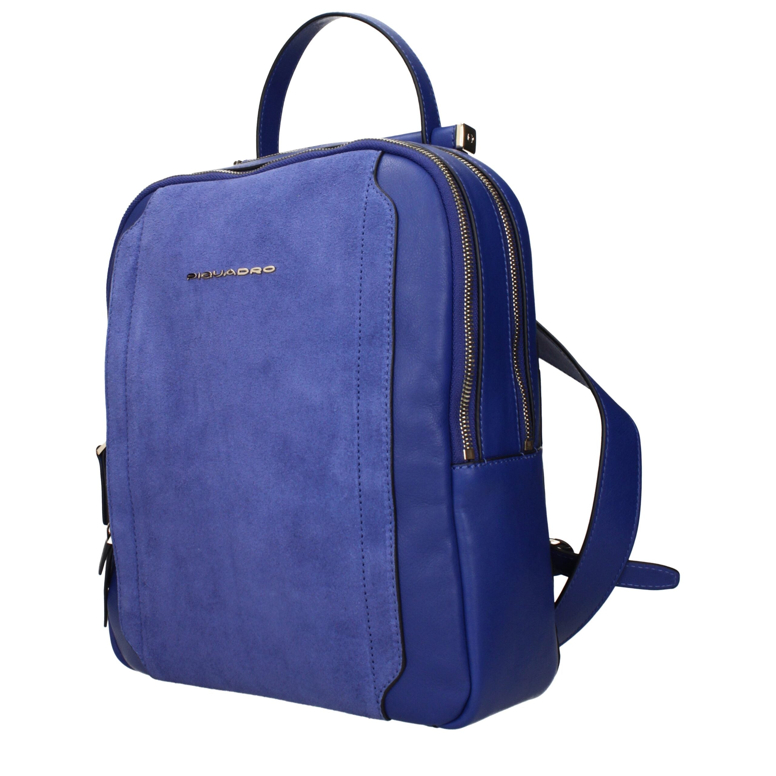 Piquadro Blauer Lederrucksack