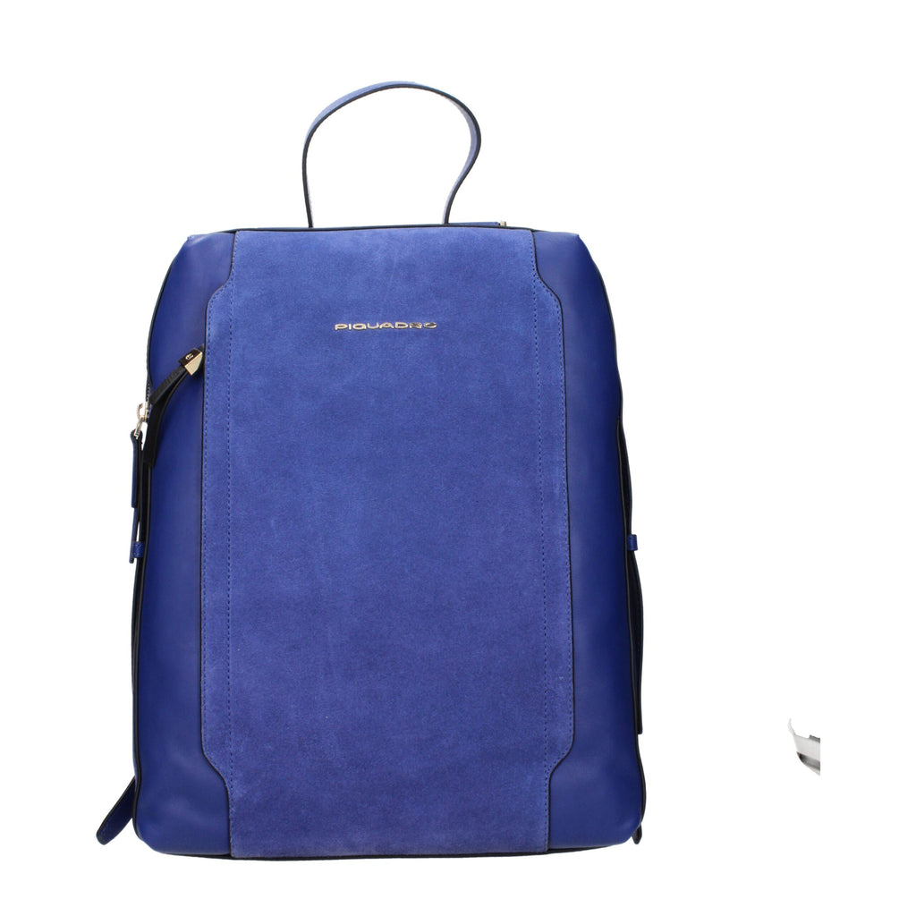 Piquadro Blauer Lederrucksack
