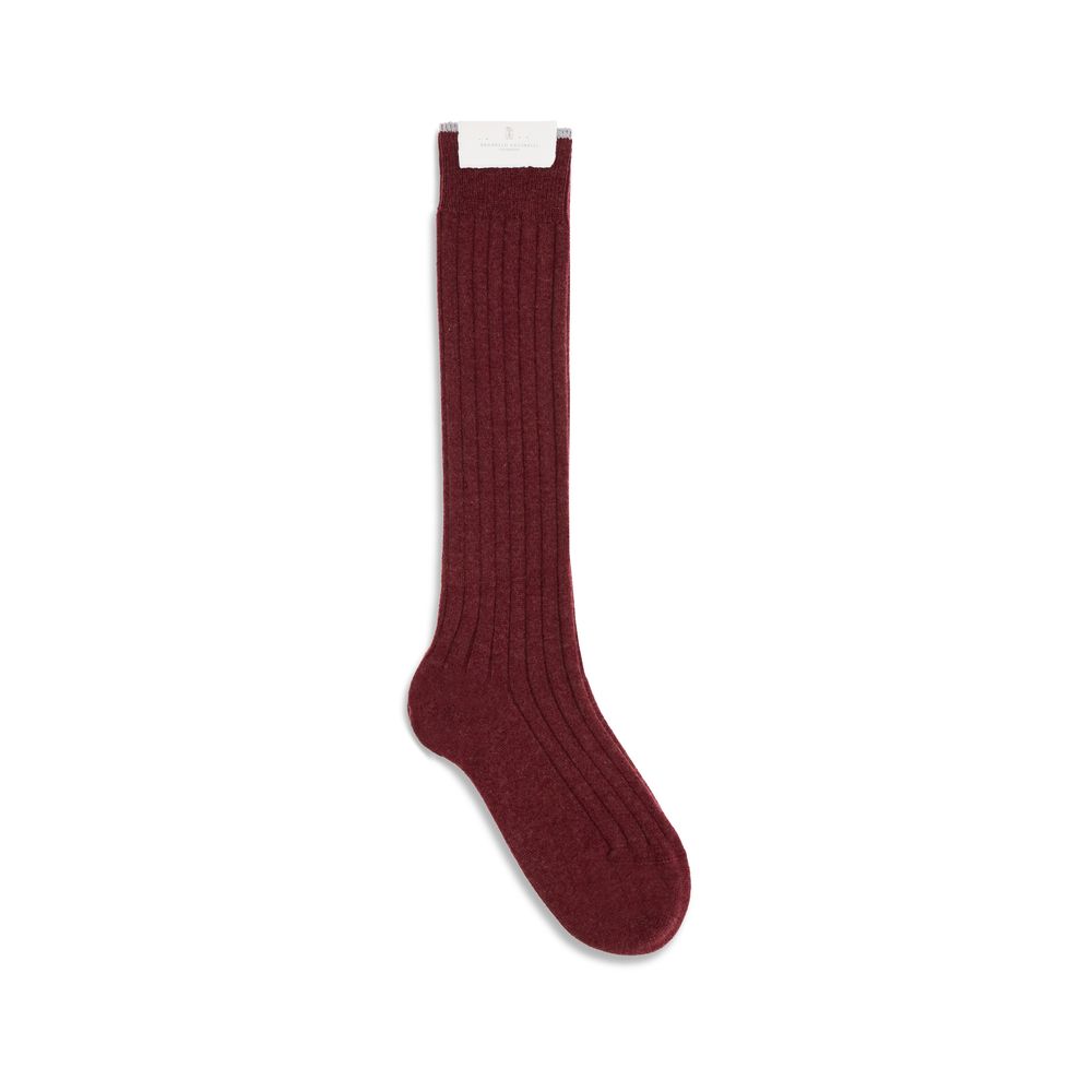 Brunello Cucinelli Kaschmir gerippte Socken