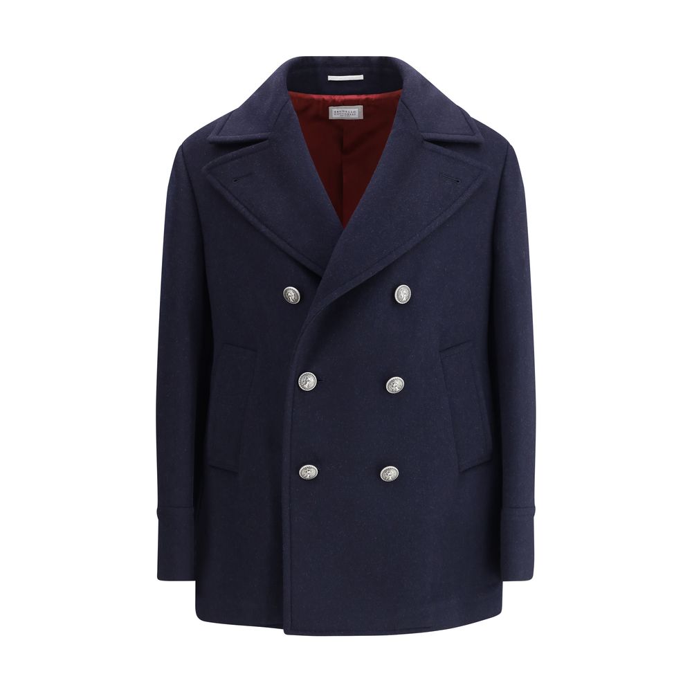 Brunello Cucinelli Doppelter Wollflanell Caban