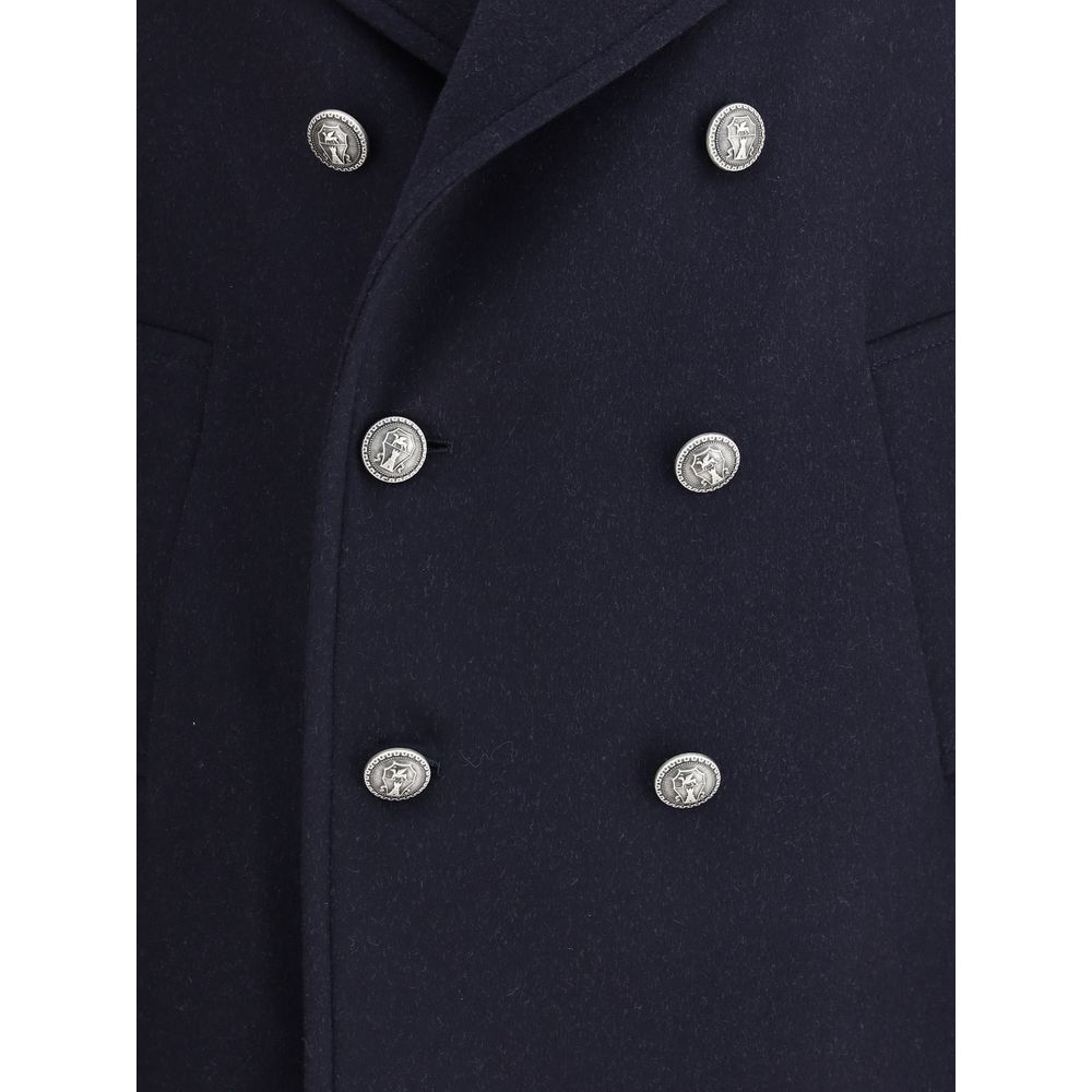 Brunello Cucinelli Doppelter Wollflanell Caban