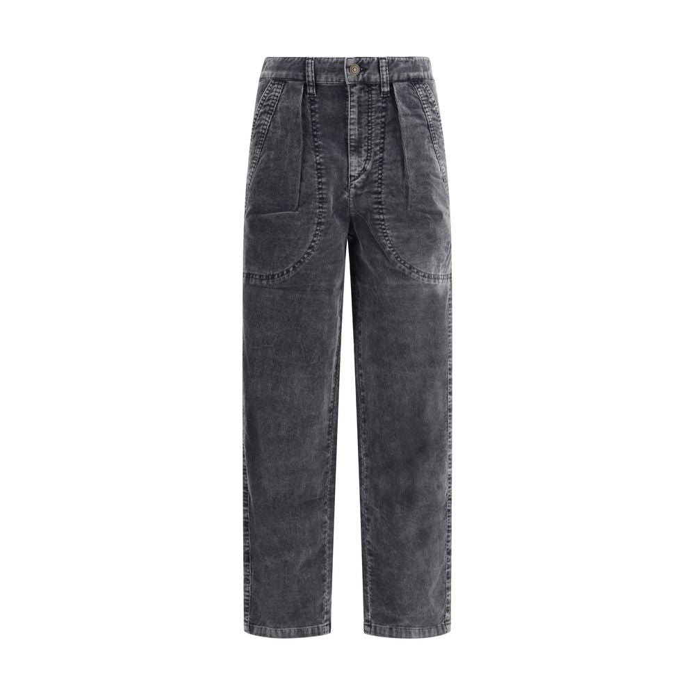Marant Etoile Schwarze Baumwoll-Freizeithose