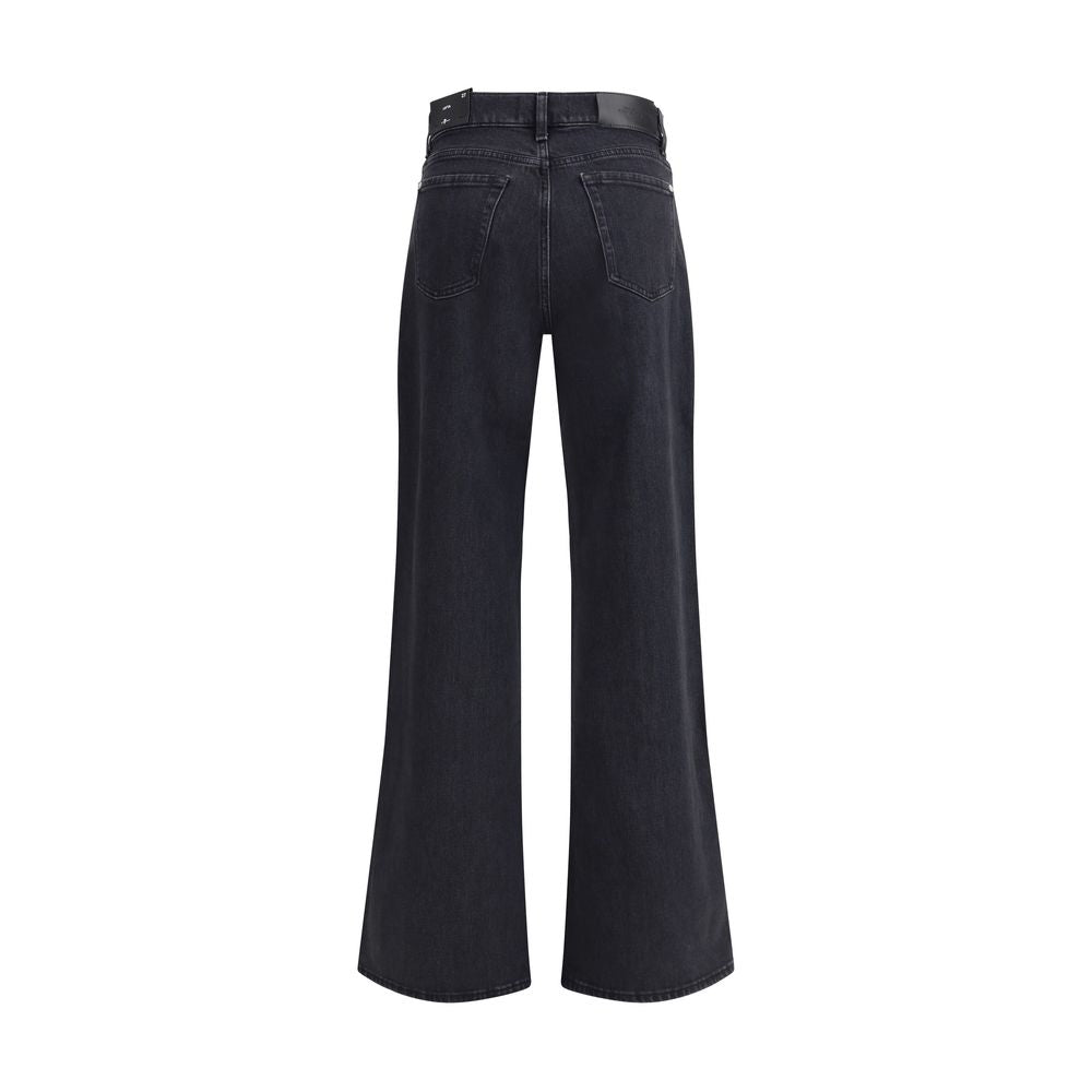 7FOR Schwarze Baumwolljeans aus Denim
