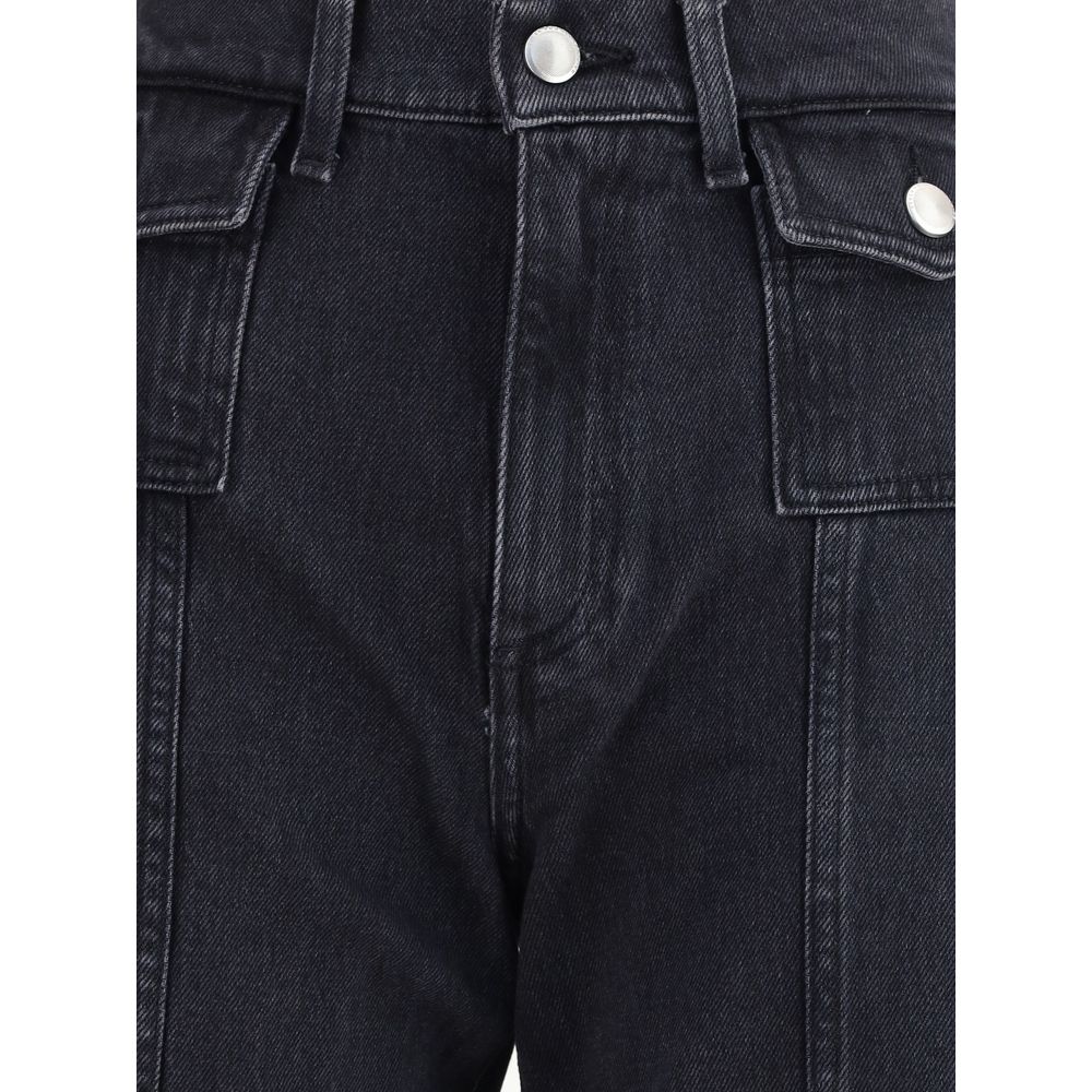 7FOR Schwarze Baumwolljeans aus Denim