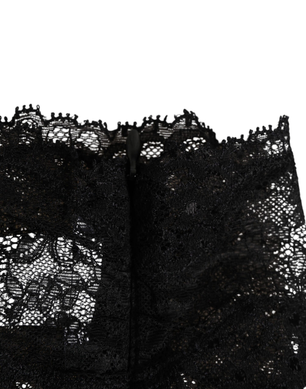 Dolce & Gabbana Schwarzer Spitze Bandeau Bustier Top Sheer Stretch Unterwäsche