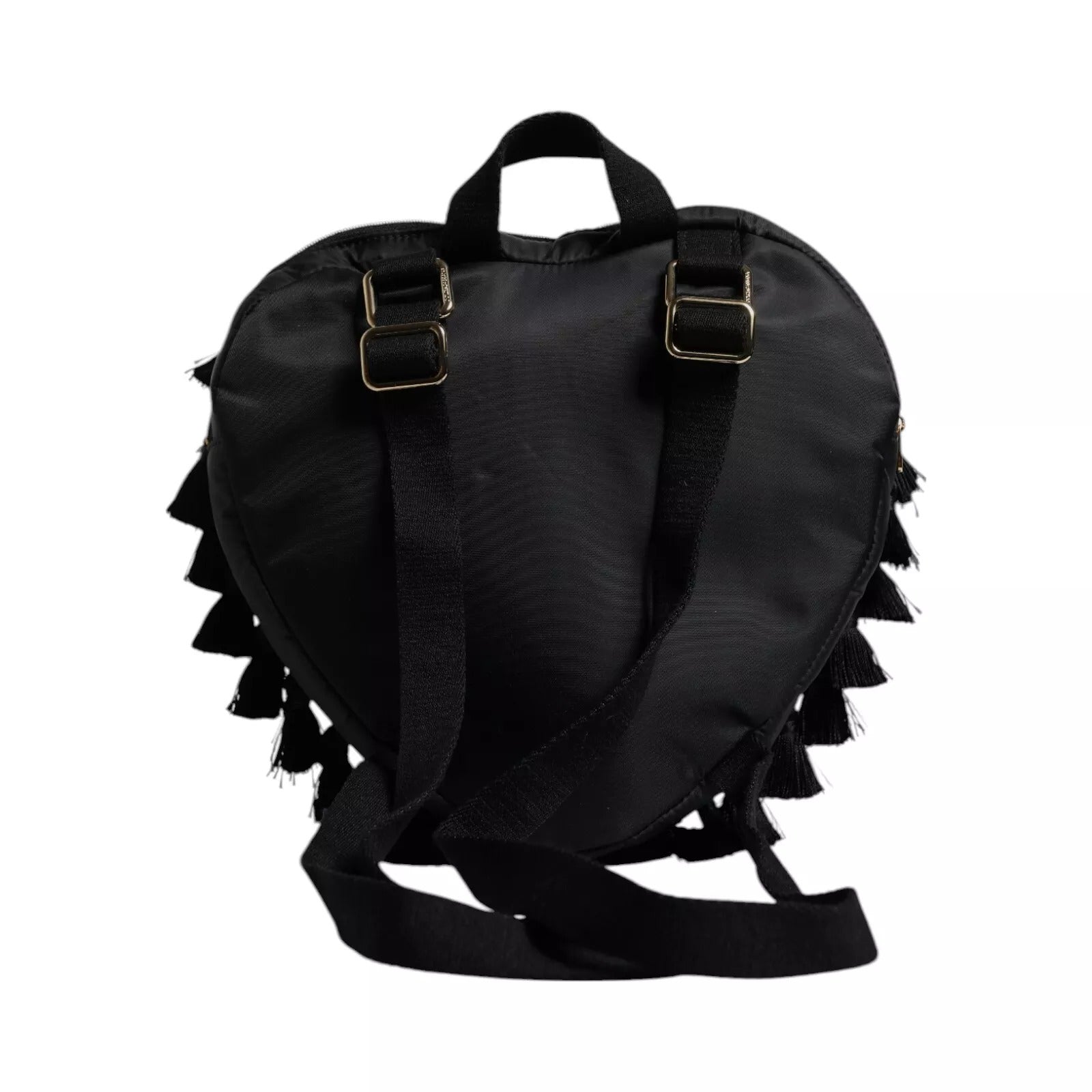 Dolce & Gabbana Schwarzes Herz L'Amore Patch verschönert Kinder-Rucksack
