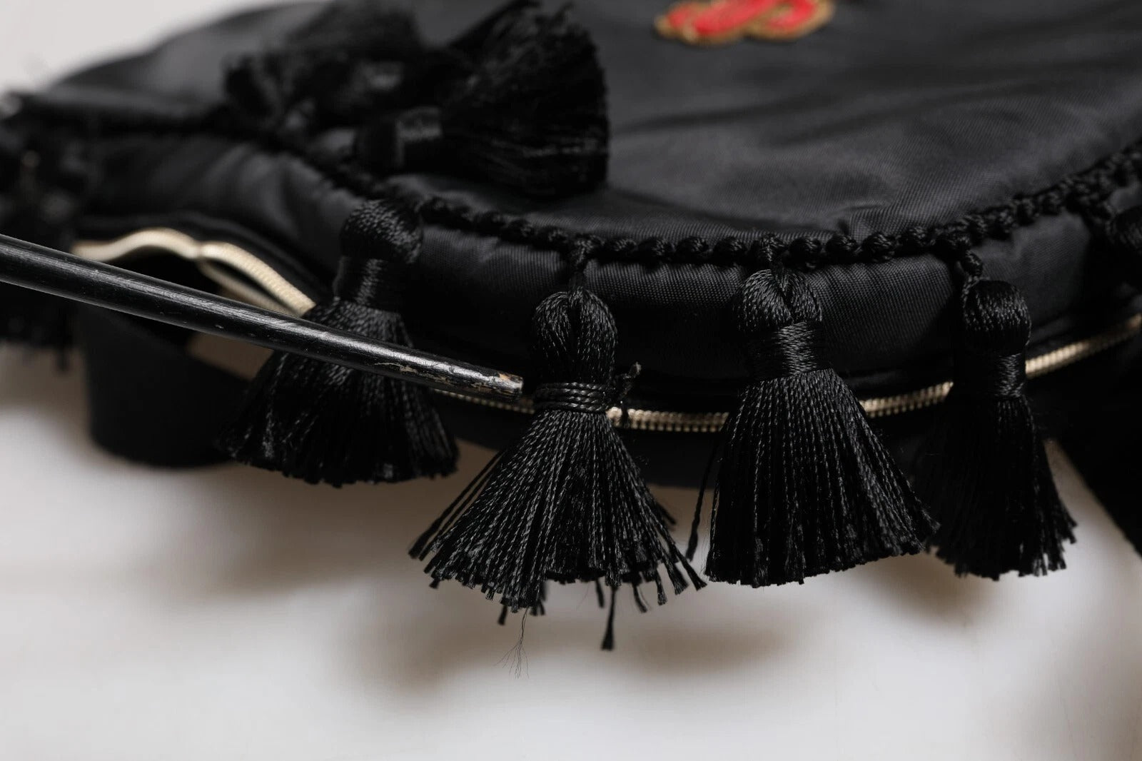 Dolce & Gabbana Schwarzes Herz L'Amore Patch verschönert Kinder-Rucksack