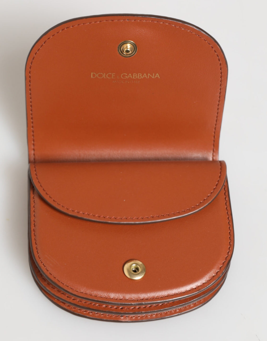 Dolce & Gabbana Braunes schwarzes Kalbsleder mit Leopardenmuster Logo-Plakette Brieftasche