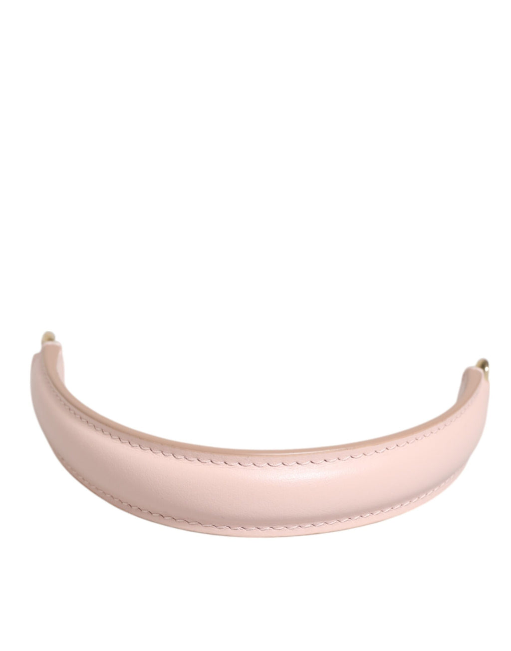 Dolce & Gabbana Band Roze Leer Goudkleurig Groot Tashengsel Schouderband