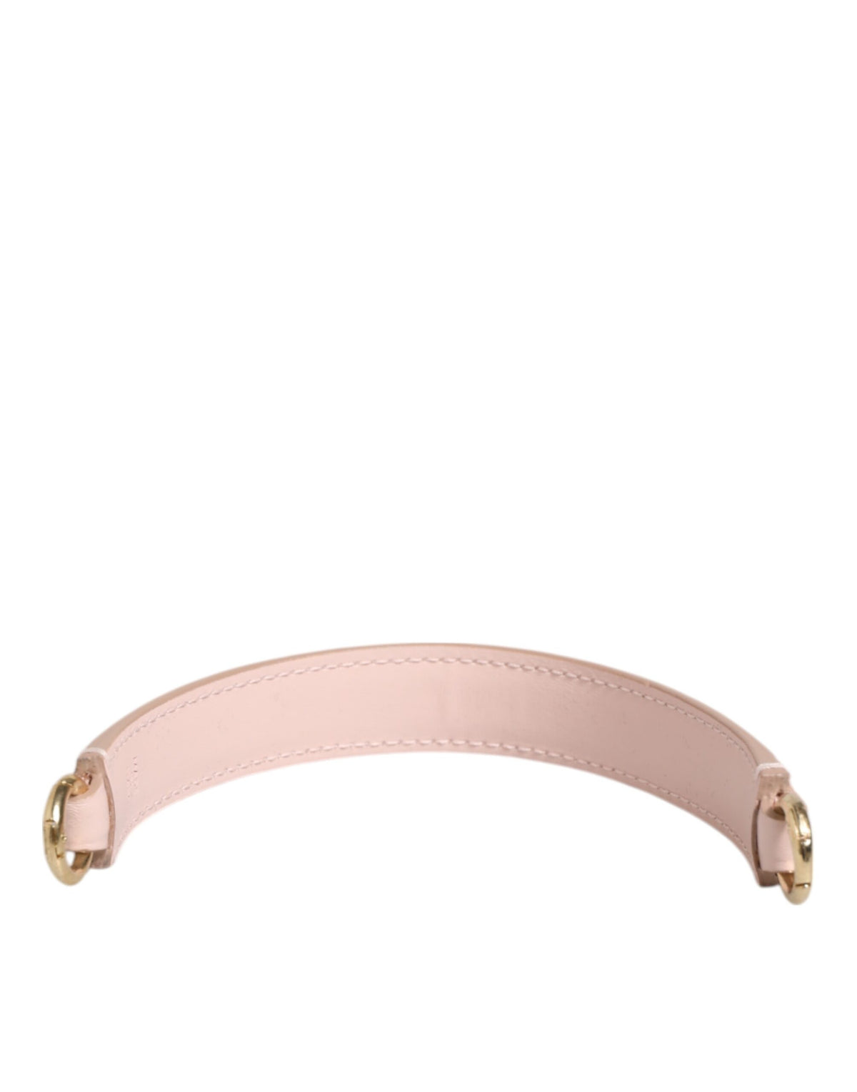Dolce & Gabbana Band Roze Leer Goudkleurig Groot Tashengsel Schouderband
