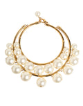 Dolce & Gabbana Gold Brass Faux Pearl Crystal Statement Luxury Jewelry Necklace