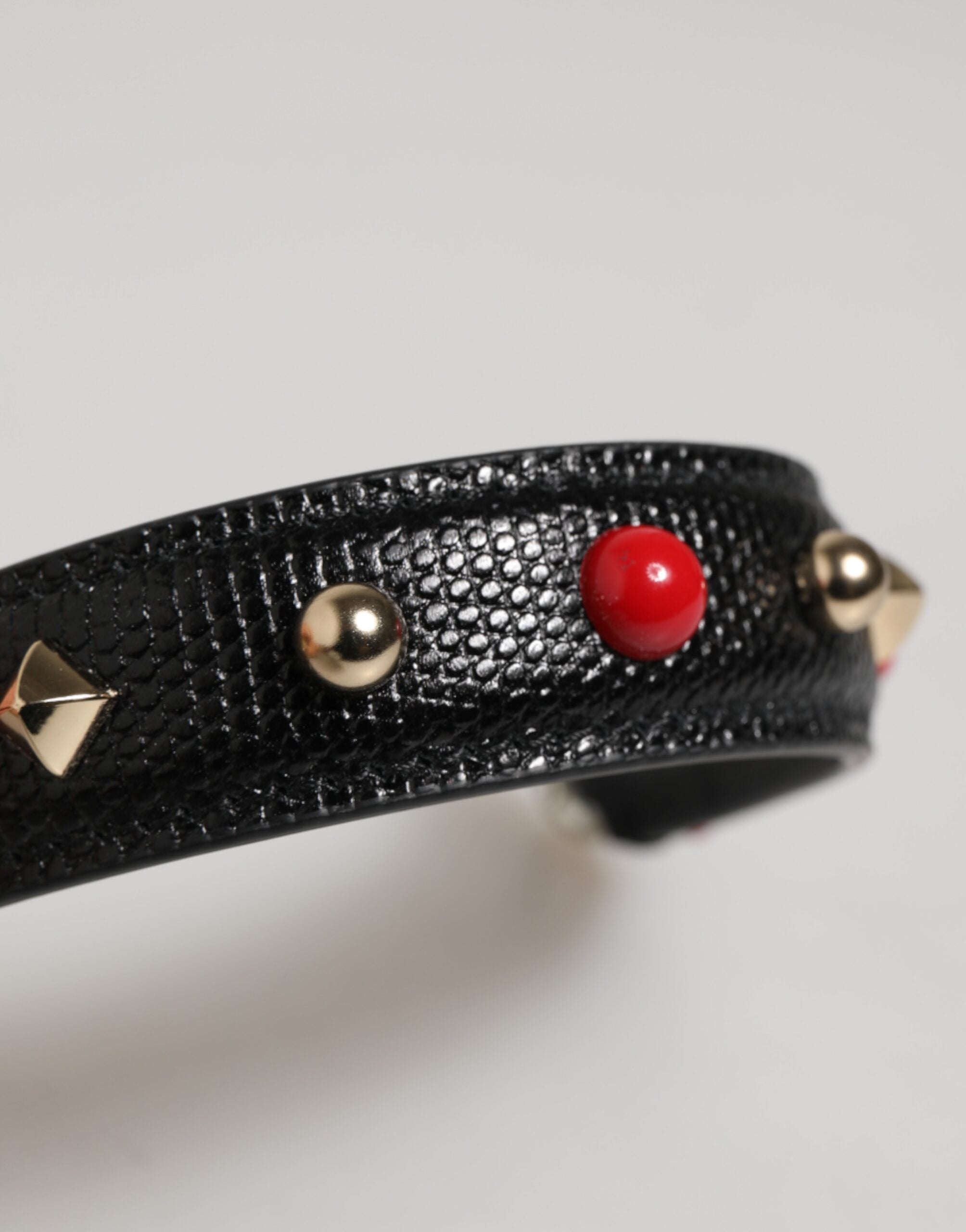 Dolce & Gabbana Schwarze verschönerte Ledertasche mit Henkel Frauen Schulterriemen