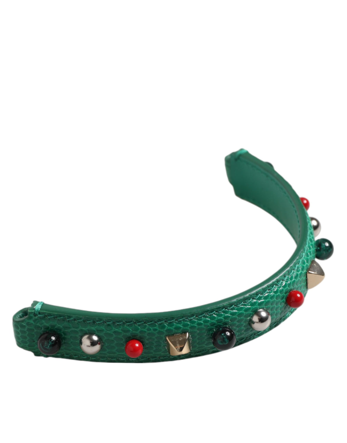 Dolce & Gabbana Groen Versierd Leren Tassenhengsel Dames Schouderriem