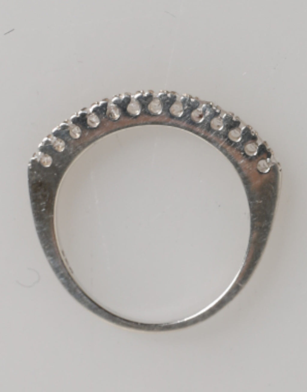 Nialaya Sterling Silber 925 Band Pave CZ Kristall Ewigkeitsring