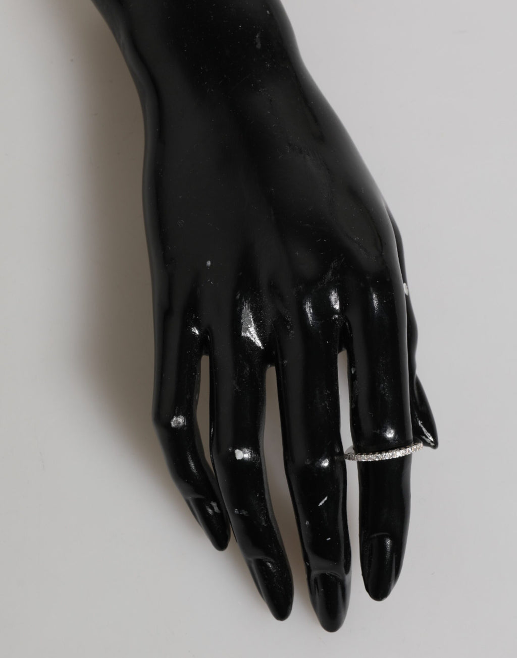 Nialaya Sterling Silber 925 Band Pave CZ Kristall Ewigkeitsring