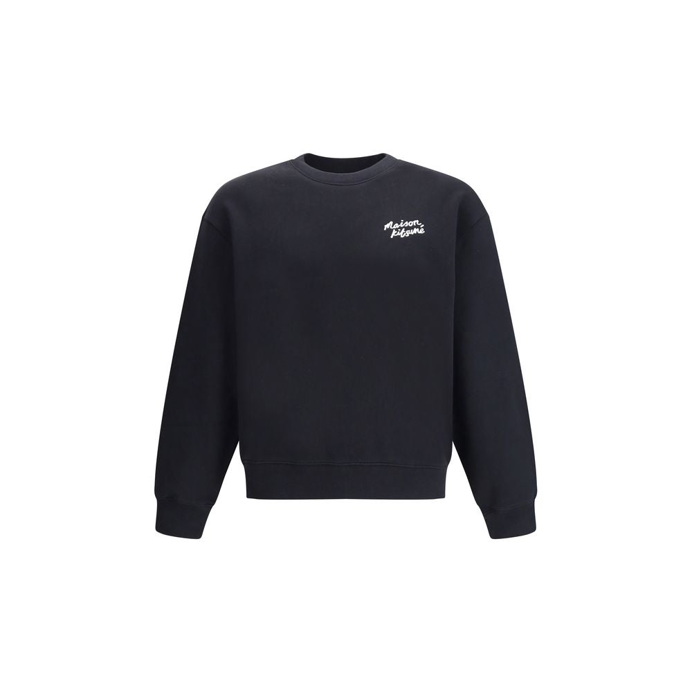Maison Kitsuné Schwarzer Baumwoll-Sweatshirt