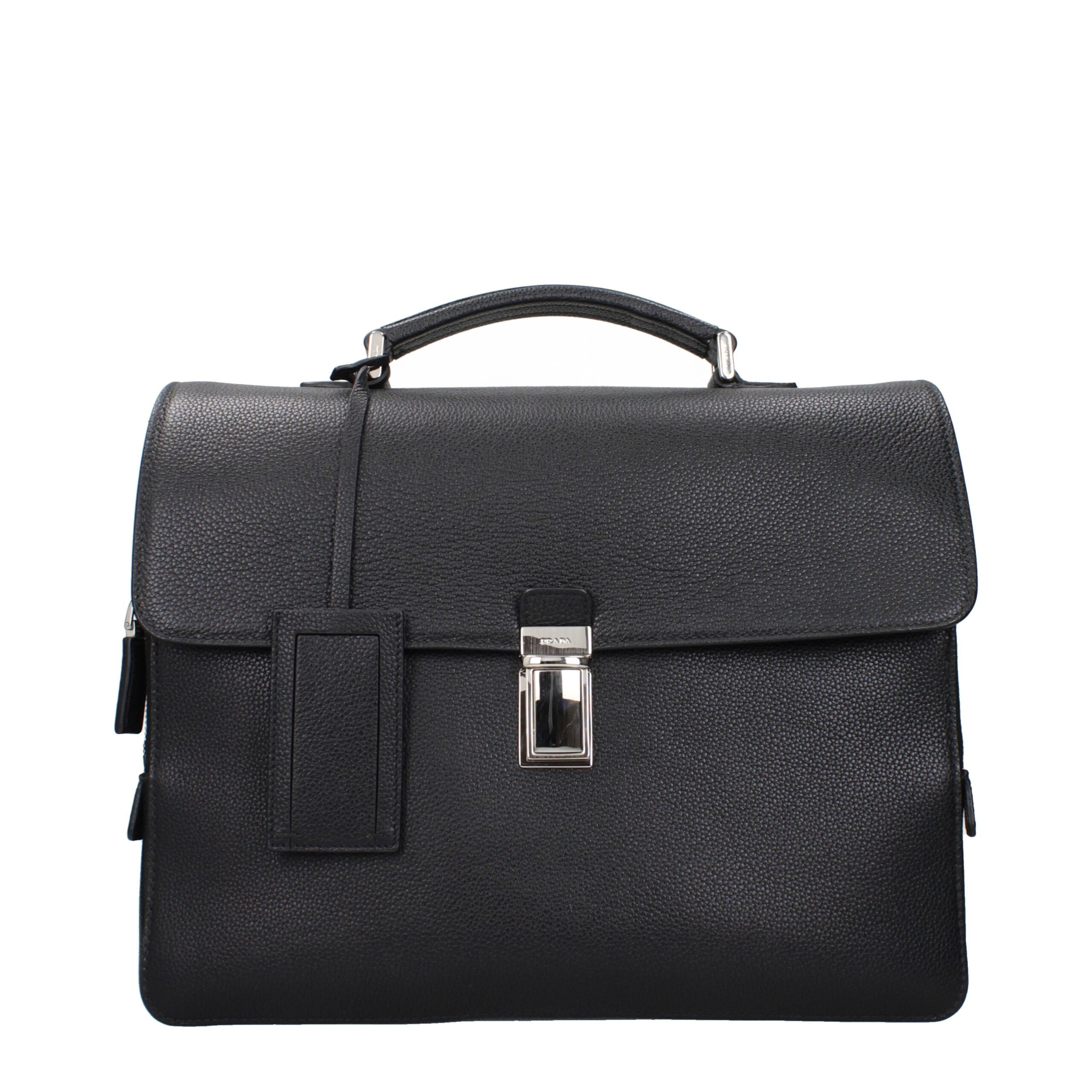 Prada Schwarze Business- und Laptop-Taschen aus Leder