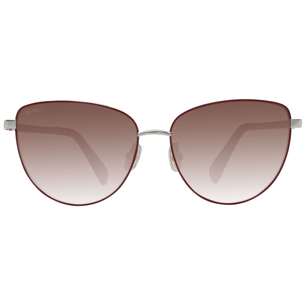 Max Mara Rote Metall-Sonnenbrille