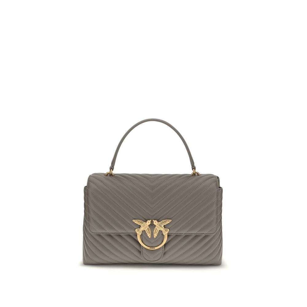 PINKO Handtasche aus grauem Kalbsleder Bos Taurus