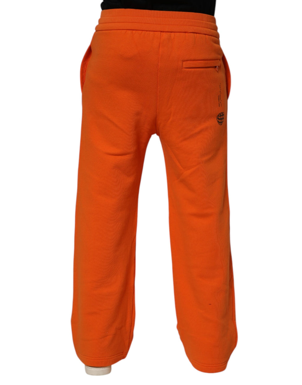 Dolce & Gabbana Orange Baumwolle DG VIB3 Logo Drawstring Sweatpants Hose