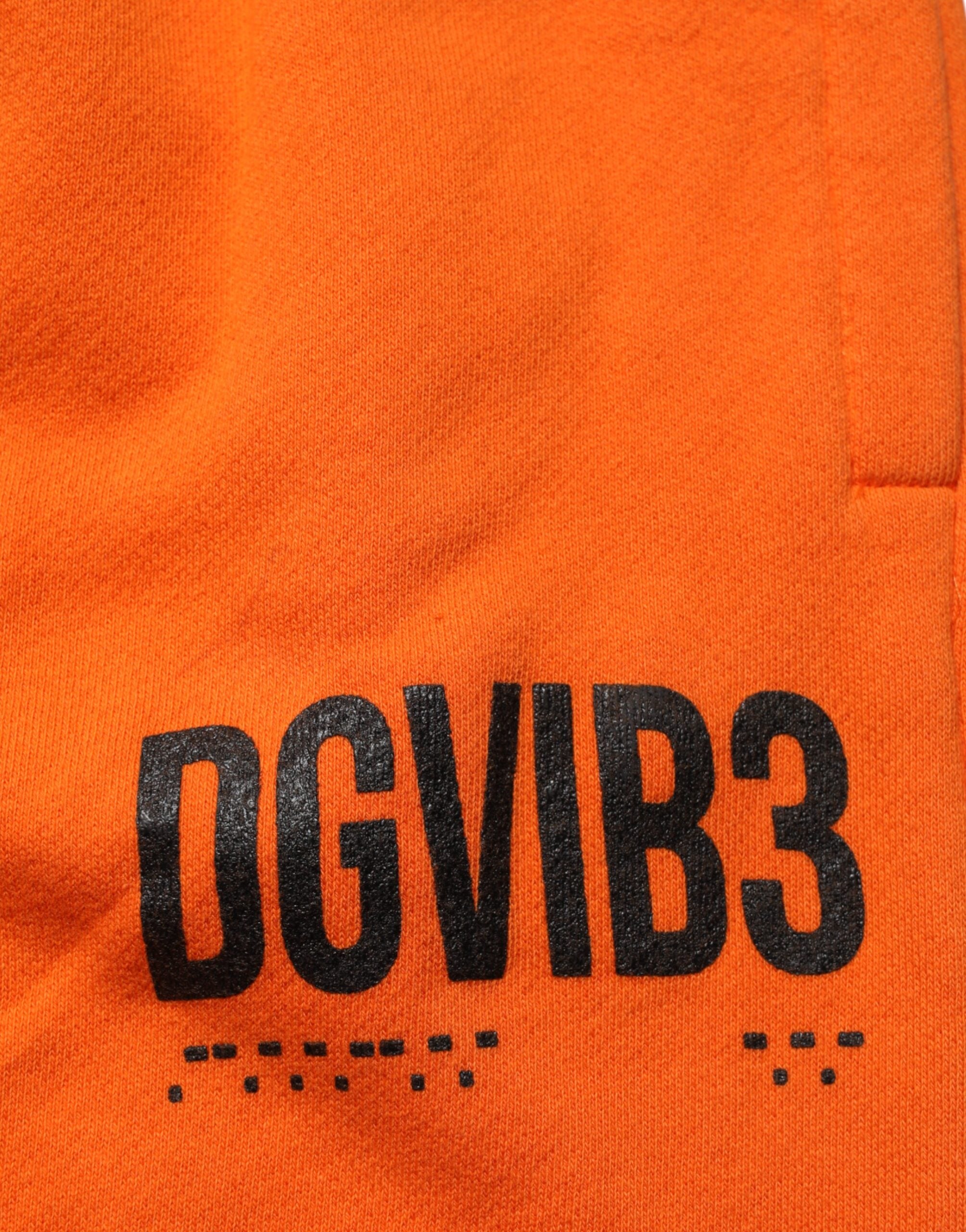 Dolce & Gabbana Orange Baumwolle DG VIB3 Logo Drawstring Sweatpants Hose