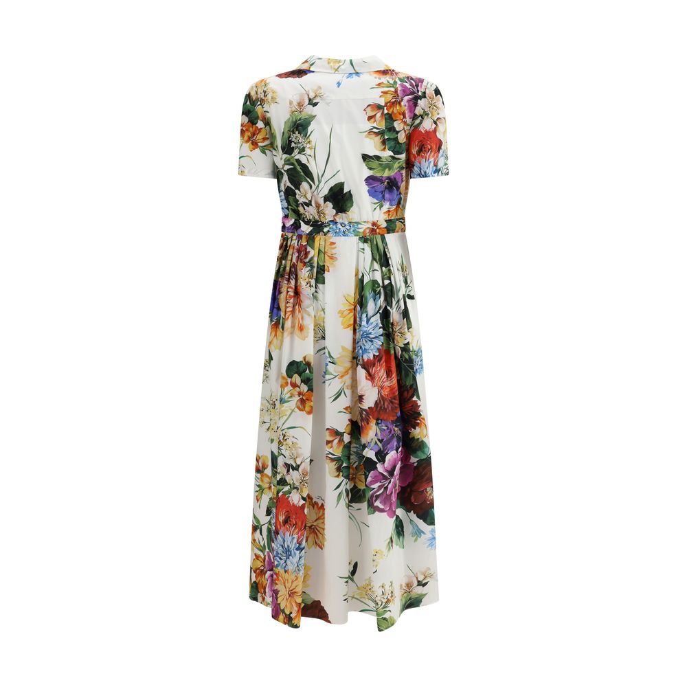 Dolce & Gabbana Blumenbouquet-Druck Chemisier-Kleid