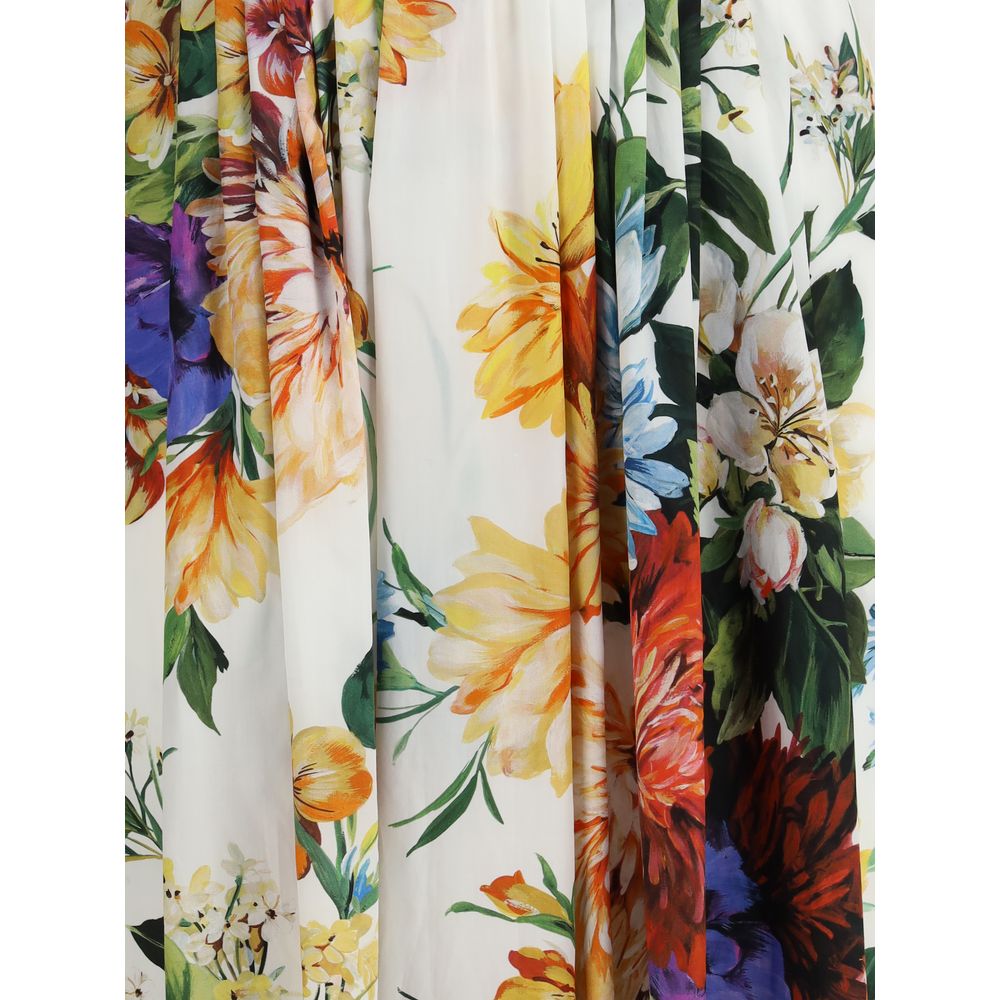 Dolce & Gabbana Blumenbouquet-Druck Chemisier-Kleid