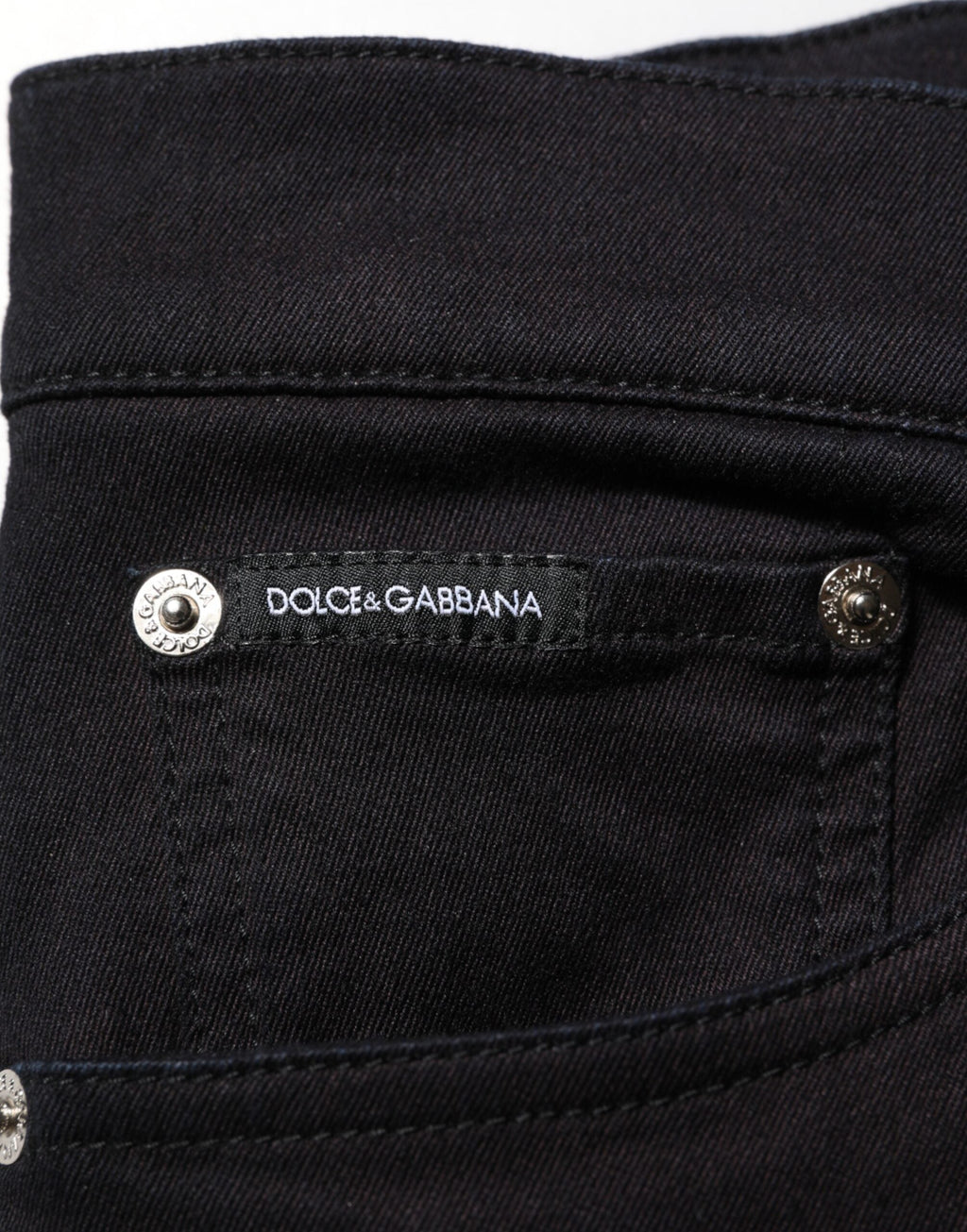 Dolce & Gabbana Schwarze Skinny-Hosen für Männer aus einer Baumwollmischung