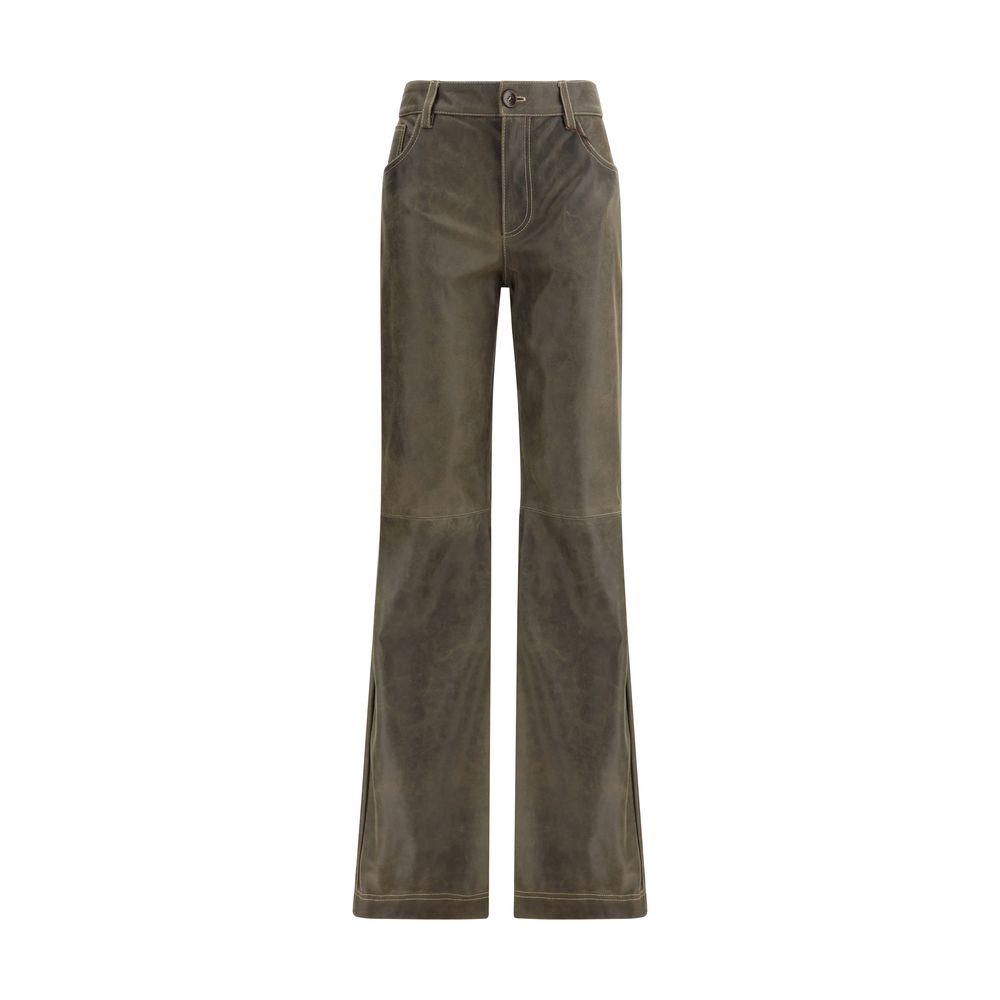 Etro Braune Lederhose