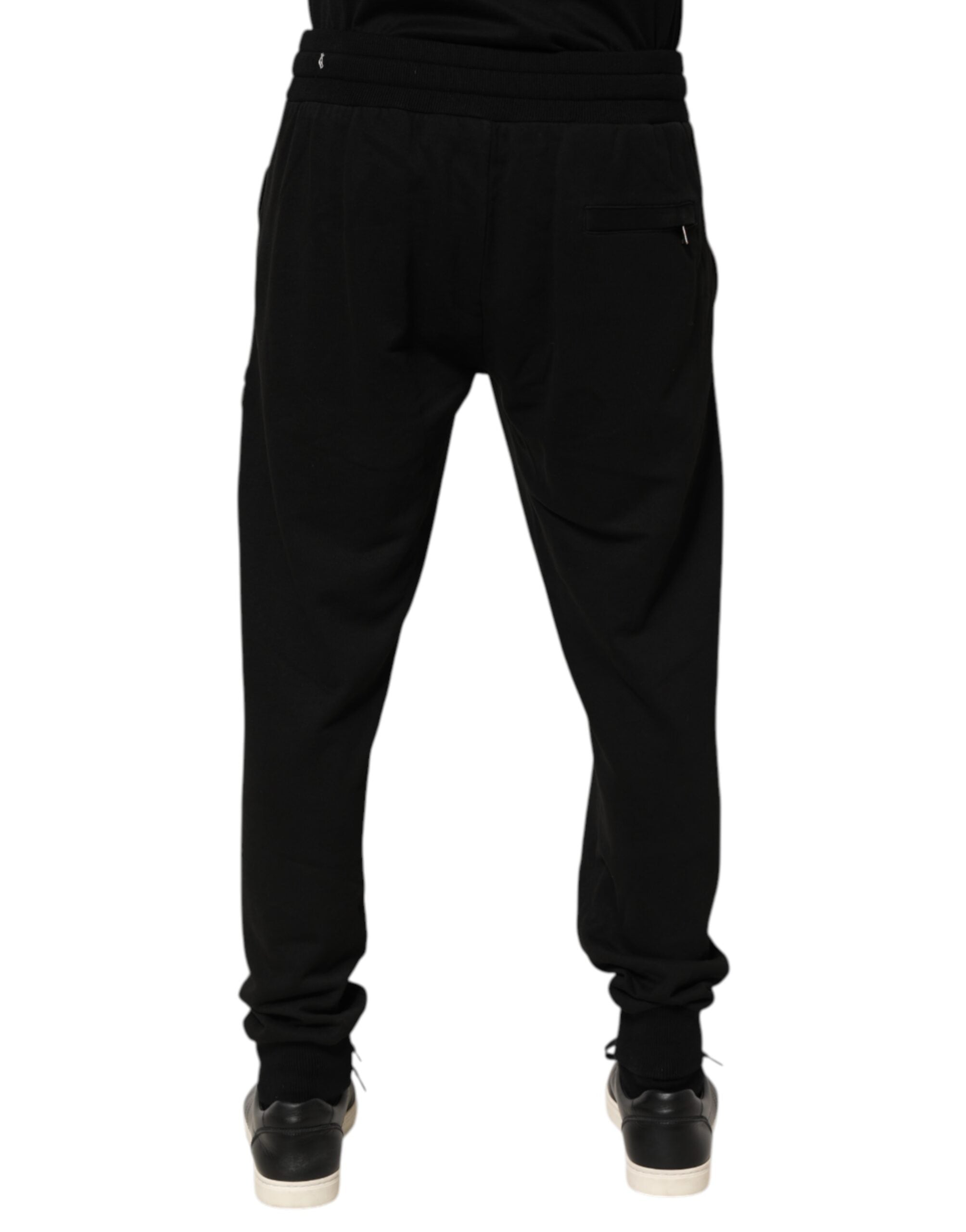Dolce & Gabbana Schwarze Baumwolle DG Logo Herren Jogger Hose
