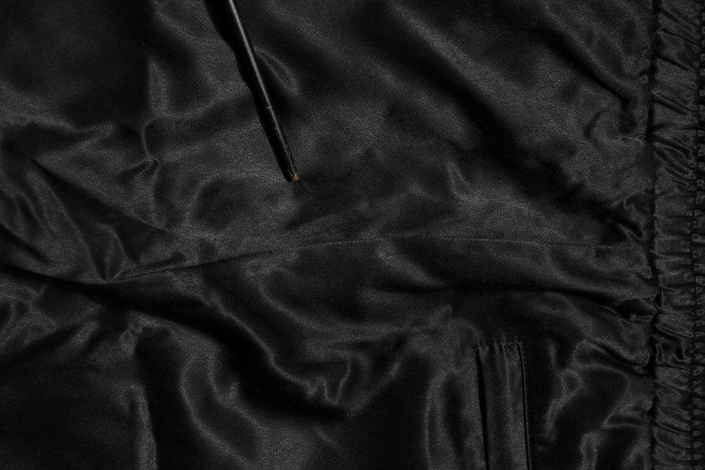 Dolce & Gabbana Schwarz-Gold-Satin-Krone Seitenstreifen-Jogger-Hose