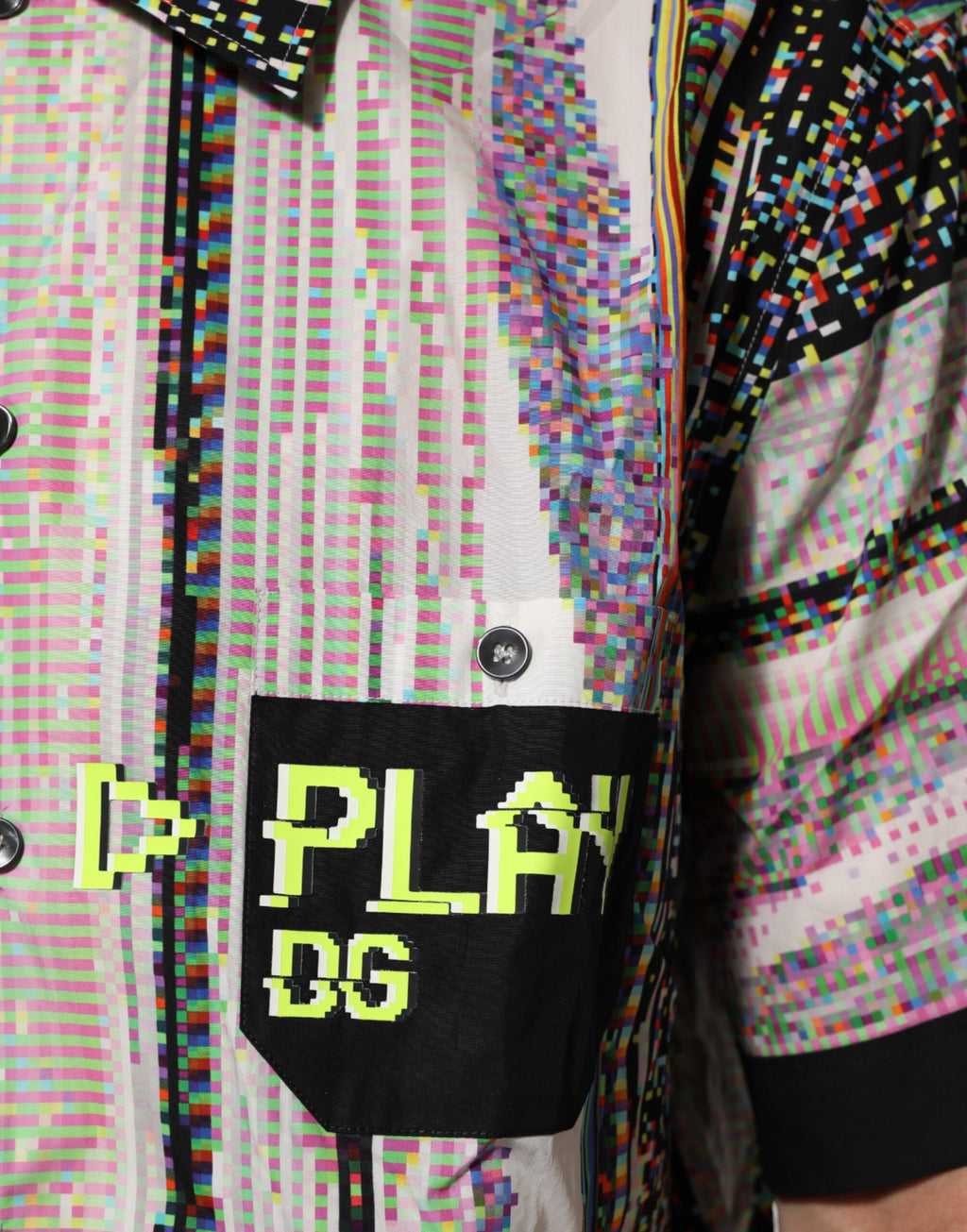 Dolce & Gabbana Multicolor Grafik Freizeithemd mit Kragen