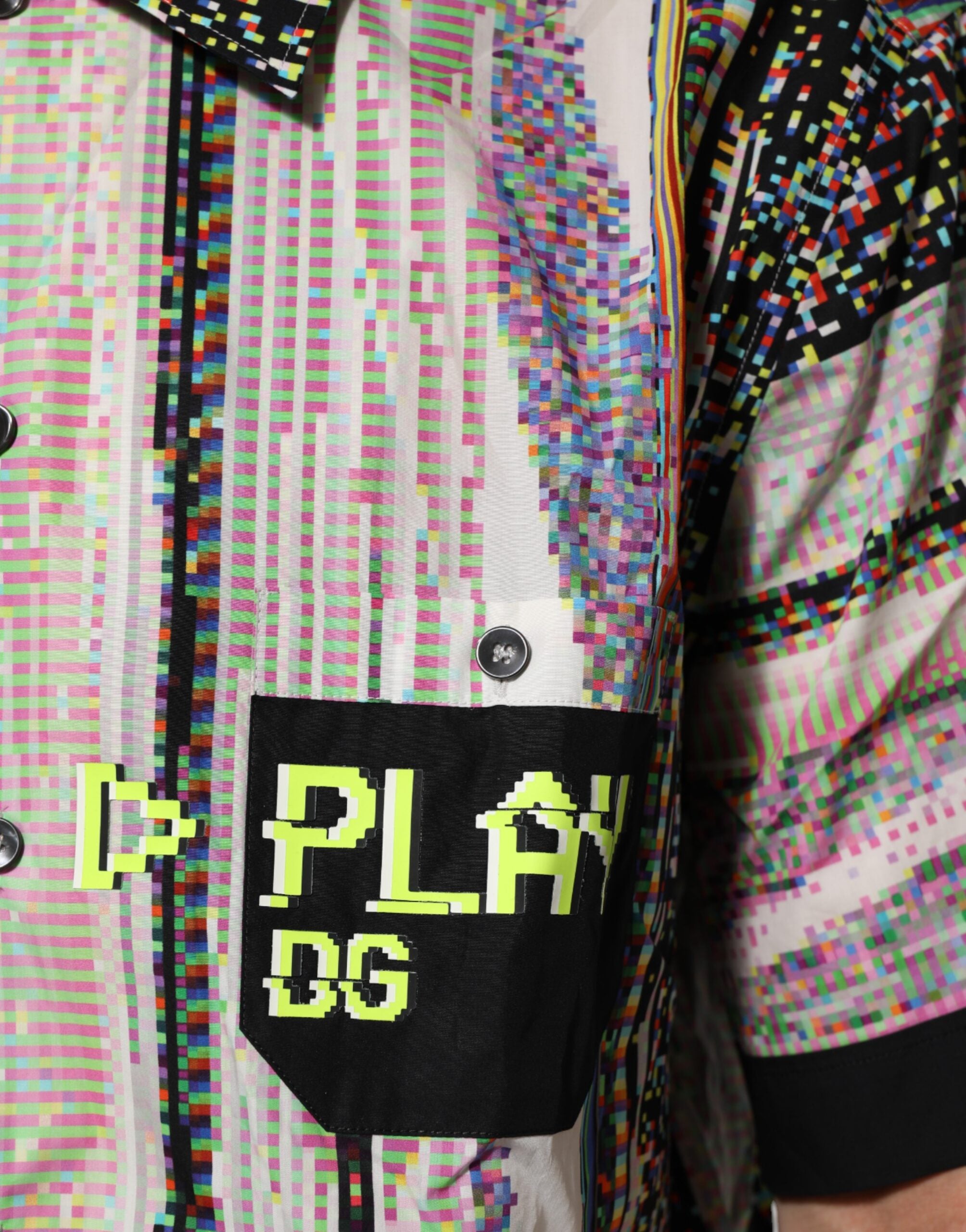 Dolce & Gabbana Multicolor Grafik Freizeithemd mit Kragen