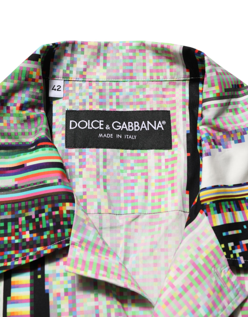 Dolce & Gabbana Multicolor Grafik Freizeithemd mit Kragen