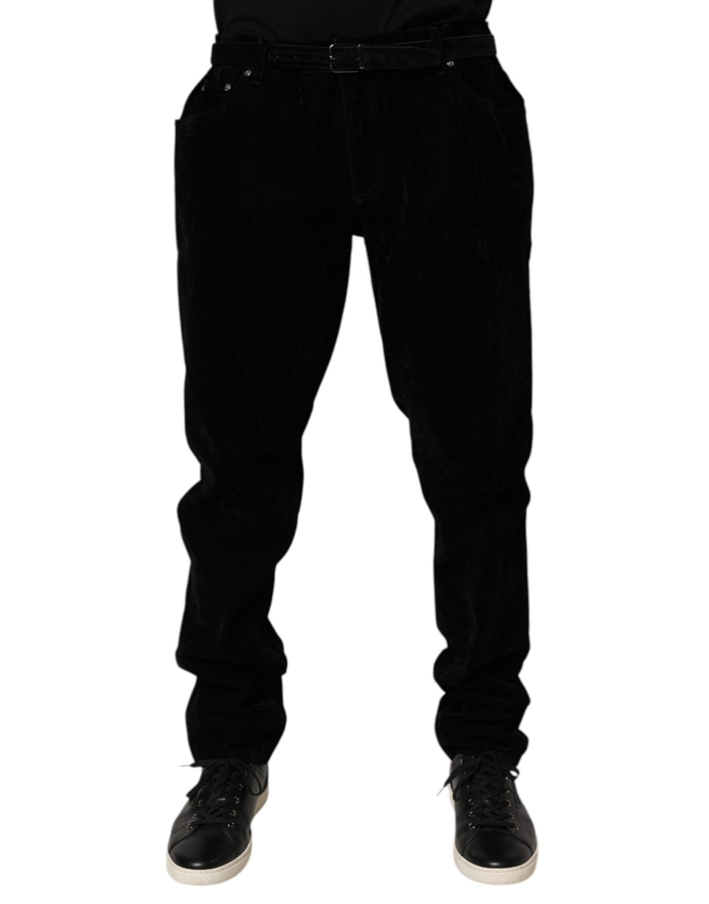 Dolce & Gabbana Schwarze Slim Fit Denim-Hosenjeans aus Baumwolle