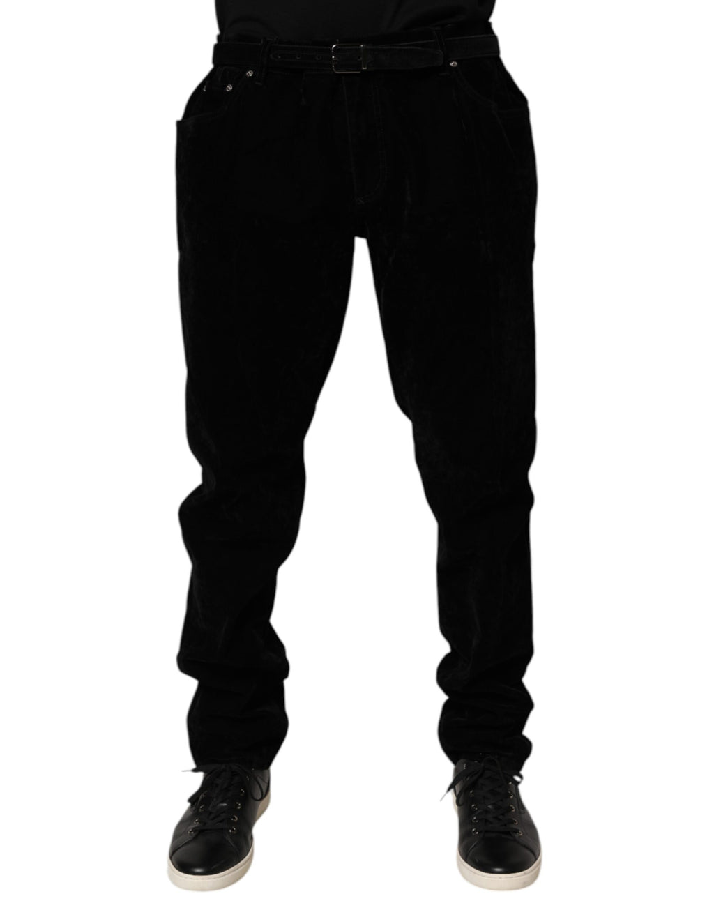 Dolce & Gabbana Schwarze Slim Fit Denim-Hosenjeans aus Baumwolle