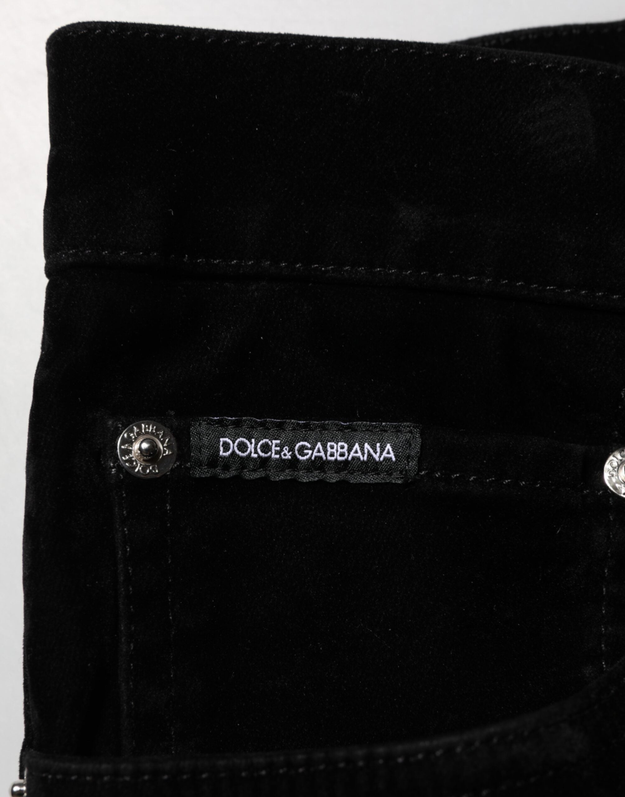 Dolce & Gabbana Schwarze Slim Fit Denim-Hosenjeans aus Baumwolle