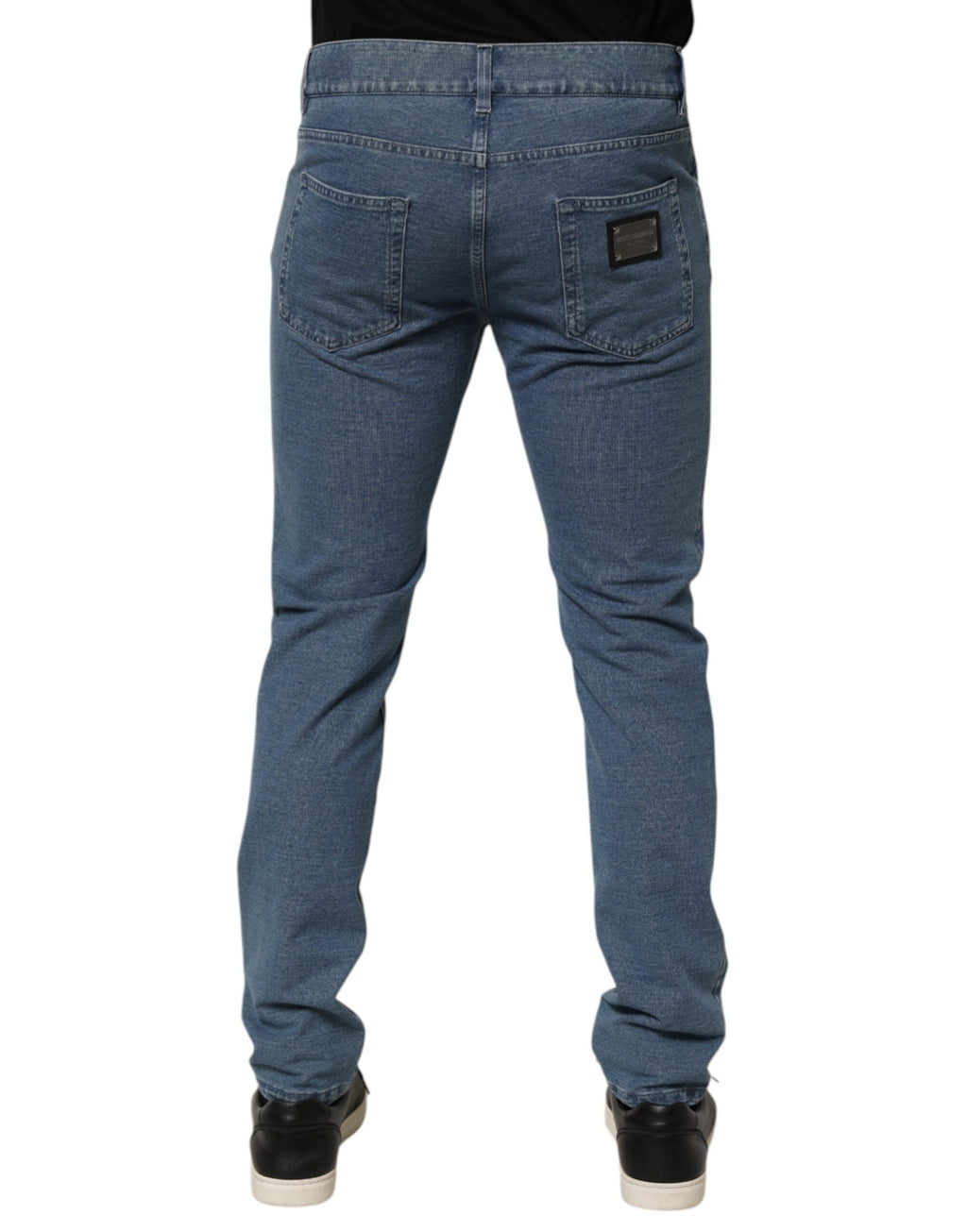 Dolce & Gabbana Blaue Baumwolle Stretch Slim Fit Herren Denim Jeans