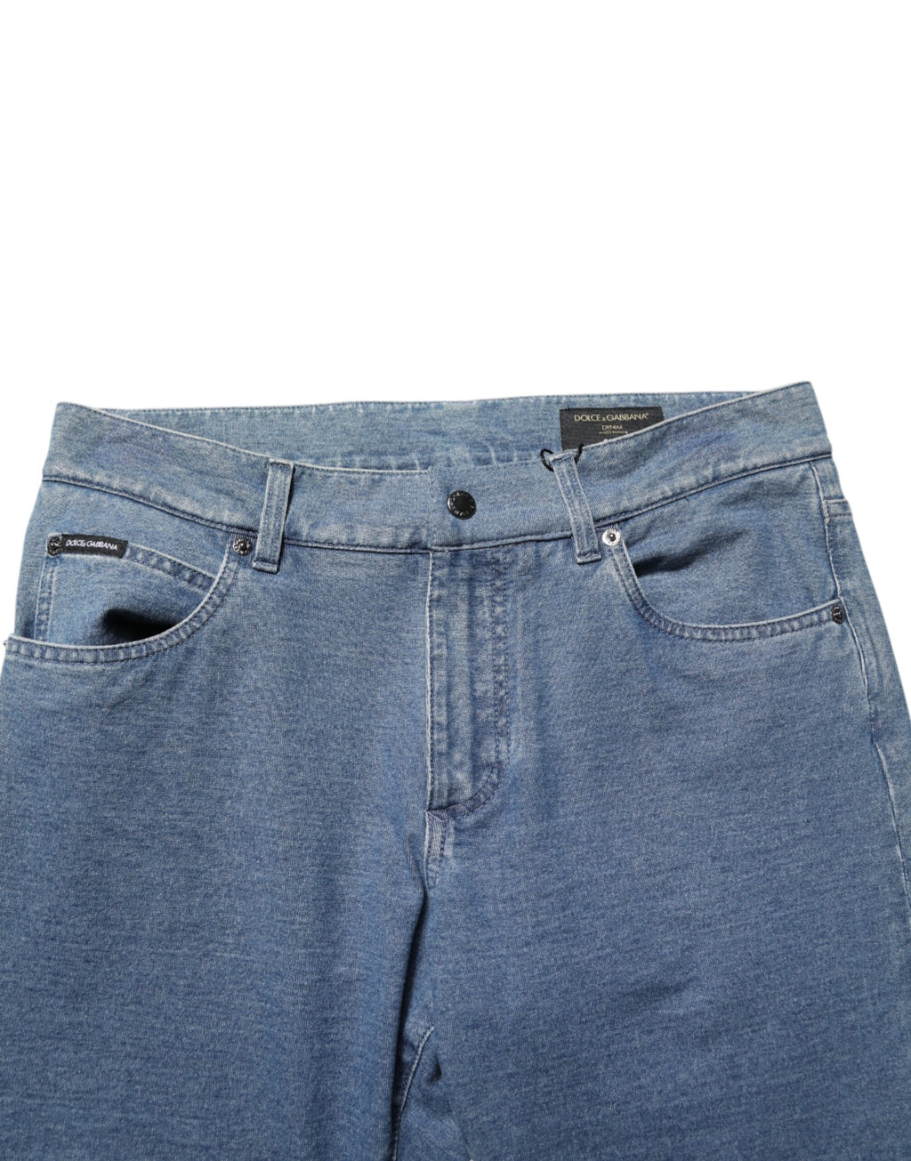 Dolce & Gabbana Blaue Baumwolle Stretch Slim Fit Herren Denim Jeans